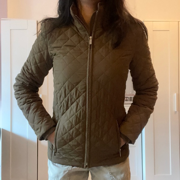 ' J CREW BROWN QUILTED JACKET COAT - Picture 12 of 12